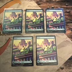 MTG Forest (0195) Full Art Teenage Mutant Ninja Turtles Regular Lot Of 5 - Image 1