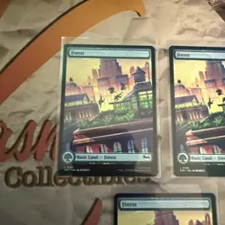 MTG Forest (0195) Full Art Teenage Mutant Ninja Turtles Regular Lot Of 5 - Image 2