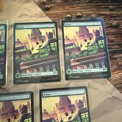 MTG Forest (0195) Full Art Teenage Mutant Ninja Turtles Regular Lot Of 5 - Image 3