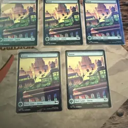 MTG Forest (0195) Full Art Teenage Mutant Ninja Turtles Regular Lot Of 5 - Image 4