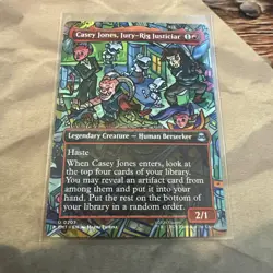 Casey Jones Jury-Rig Justiciar #0207 Showcase Borderless TMNT MTG Regular! - Image 1