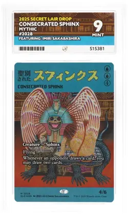Consecrated Sphinx M 2028 MTG Secret Lair Drop Foil Ft Imiri Sakabashir - ACE 9 - Image 1