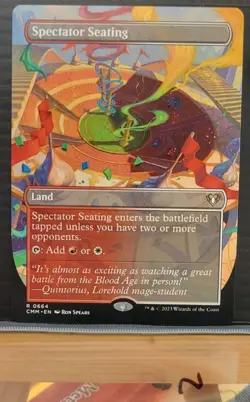 Mtg SPECTATOR SEATING BORDERLESS NM Commander Masters 664 -Argo- - Image 3