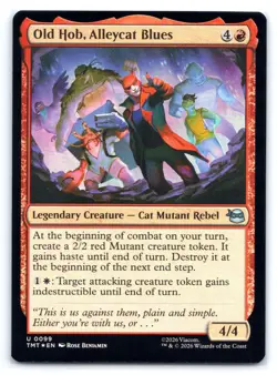 MTG Old Hob, Alleycat Blues Foil U Teenage Mutant Ninja Turtles (TMT) 99 NM Magi - Image 1