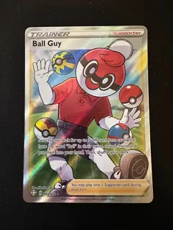 Pokemon TCG-Ball Guy 065/072 Shining Fates Full Art Ultra Rare NM - Image 1