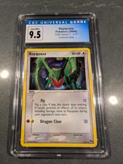 Rayquaza POP Series 1 Cosmos Holo 3/17 CGC 9.5 Gem Mint Blue Label - Image 3