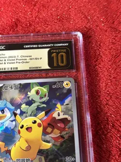 Pokemon CGC NM Chinese Pikachu # 001/Sv-p Promo Scarlet & Violet CGC Pristine 10 - Image 2