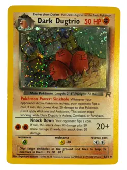 Dark Dugtrio - 6/82 Team Rocket 2000 WOTC - Holo - Pokemon TCG - Image 1