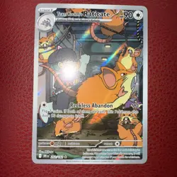 Team Rocket’s Raticate 202/182 SV10 Destined Rivals IR Pokemon NM - Image 1