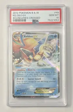 2012 POKEMON B&W BOUNDARIES CROSSED #49 KELDEO EX PSA 10 - Image 1