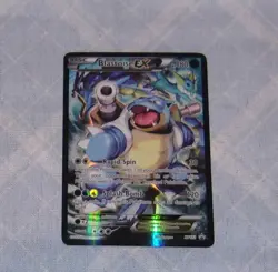 2016 Pokemo Blastoise EX XY122 Red & Blue Collection Full Art Promo Card - Image 1
