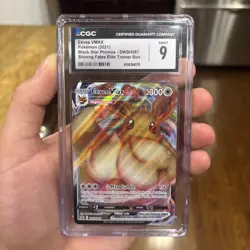 CGC 9 MINT Eevee VMAX SWSH087 Black Star Promos Full Art Holo Pokemon TCG CGC 9 - Image 1