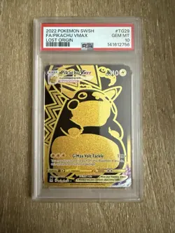 2022 POKEMON SWORD & SHIELD LOST ORIGIN #TG29 FULL ART/PIKACHU VMAX PSA 10 - Image 1