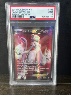 2015 Pokemon XY Mewtwo EX 158/162 PSA 9 - Image 1