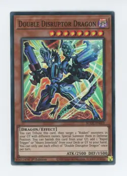Yugioh Double Disruptor Dragon BODE-EN002 1st Super Rare x3 Play Set - Image 1