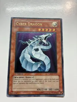 Yugioh Cyber Dragon Ultimate Rare CRV-EN015 1st Edition Cybernetic Revolution - Image 1