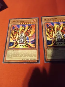 yugioh! lava golem lcjw-en117 1ST Edition rare X3 Light Played Playset - Image 4