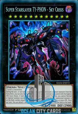 Yugioh Collector's Rare RA04-EN072 Super Starslayer TY-PHON - Sky Crisis 1st ed - Image 1