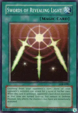 Yu-Gi-Oh! Swords of Revealing Light LOB-E081 Super Rare Mint! - Image 1