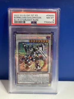 2022 Yu-Gi-Oh! Borreload Savage Dragon BLCR-EN083 Starlight Rare 1st PSA 8 NM-MT - Image 1