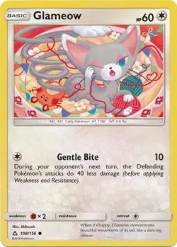 Pokemon - Glameow - 108/156 - Common - Sun and Moon Ultra Prism - NM - Image 1