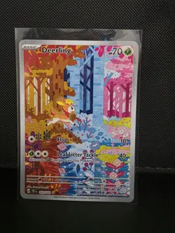 Pokemon TCG Deerling Illustration Rare Card 165/162 SV05: Temporal Forces - Image 1