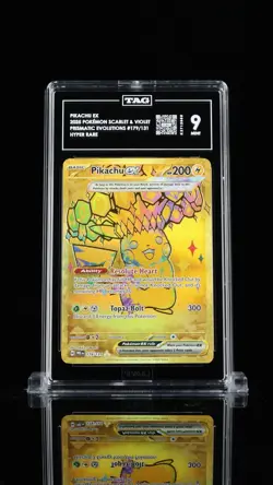 Pokemon Pikachu Prismatic Evolutions TAG 9 #179/131 Hyper Rare - Image 3