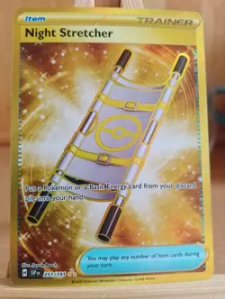 Pokemon TCG Night Stretcher Gold Secret Rare Surging Sparks 251/191 Near Mint - Image 1