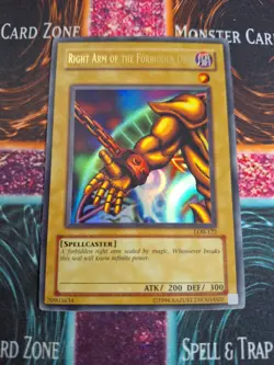 Yu-Gi-Oh! Right Arm of the Forbidden One LOB-122 Ultra Rare OG Unlimited NM - Image 1