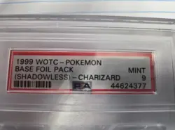 PSA 9 Shadowless Pokemon Base Set Booster Pack Charizard Art WOTC 1999 - Image 3