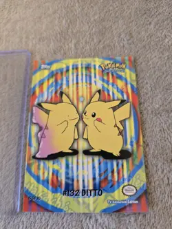 Topps Pokemon #132 Ditto Pikachu, 2000, 5 of 10, Rare - Image 2