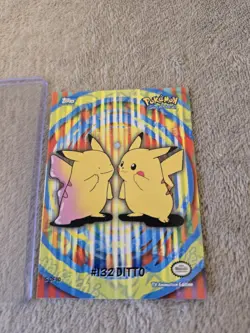 Topps Pokemon #132 Ditto Pikachu, 2000, 5 of 10, Rare - Image 3