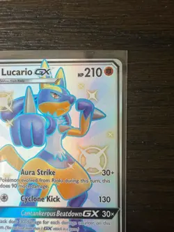 2019 Pokemon Sun & Moon Hidden Fates #SV64/SV94 Lucario GX - Image 3