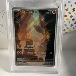 Pokemon Charmander 168/165 SV151 Illustration Rare Holo PSA 9 Graded - Image 5