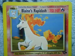 BLAINE'S RAPIDASH 70 HP 33/132 GYM CHALLENGE WIZARDS POKEMON TRES BON ETAT ANG - Image 2