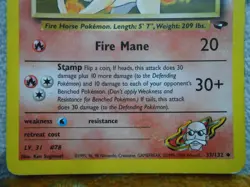 BLAINE'S RAPIDASH 70 HP 33/132 GYM CHALLENGE WIZARDS POKEMON TRES BON ETAT ANG - Image 3