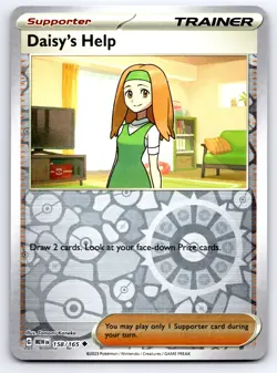 Pokemon Daisy's Help - SV: Scarlet & Violet 151 (MEW) Reverse Holo 158/165 NM - Image 1