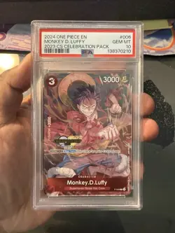 Psa 10 One Piece Monkey D Luffy P-006 CS 2023 Celebration Pack Championship - Image 1