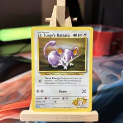 Pokemon Card Lt. Surge's Rattata 015/034 Pokemon Card Game Classic Holo 2023 N/M - Image 1