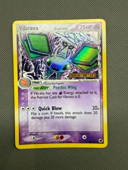 Vibrava Delta Species Reverse Holo 24/101 ex Dragon Frontiers Pokemon Card - Image 1