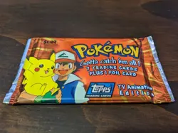 Pokemon Topps Trading Cards Series 1 TV Animation Edition Booster Pack Sealed - Image 2