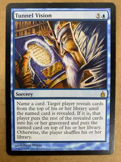 MTG 1x Tunnel Vision # 72 Ravnica: City of Guilds Magic the Gathering Card x1 NM - Image 1