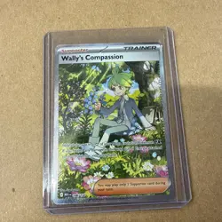 Pokemon Wally's Compassion Illustration Rare Holo 186/132 Me01 Trainer Card - Image 1