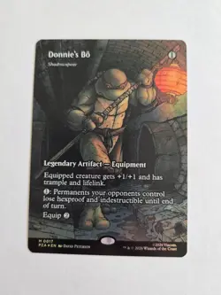 MTG Donnie's Bo as Shadowspear Borderless Foil #17 TMNT Near Mint - Image 1