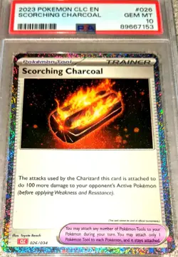 2023 POKEMON CLASSIC CHARIZARD & HO-OH EX DECK #026 SCORCHING CHARCOAL PSA 10 - Image 1