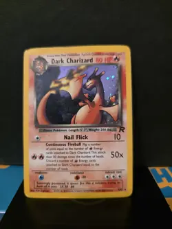 Pokemon Dark Charizard Holo Rare TCG Unlimited Card 4/82 LP Condition - Image 1