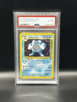 1999 Pokemon Game Base Set Poliwrath Holo #13 NM Mint PSA 8 - Image 1