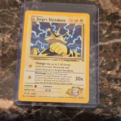Pokemon Lt. Surge's Electabuzz Gym Heroes 6/132 Holo Rare 70 HP English - Image 1