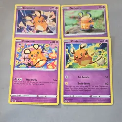 Cute Dedenne pokemon Basic Card Lot 4x - Image 1
