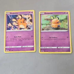 Cute Dedenne pokemon Basic Card Lot 4x - Image 2